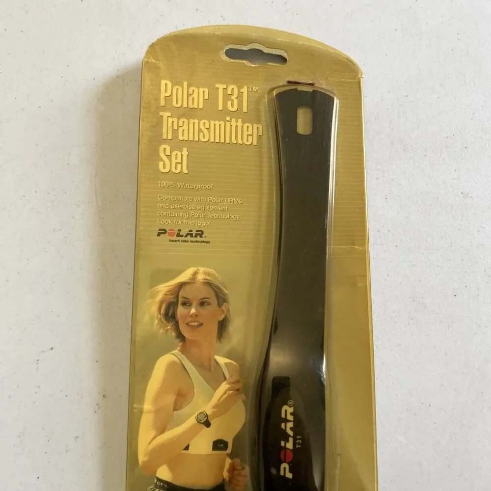 Polar T31 Transmitter Set Heart Monitor Exercise Fitness Health Band Black NEW